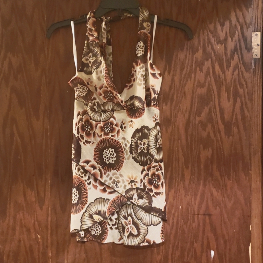 Halter tie flowy boho top
